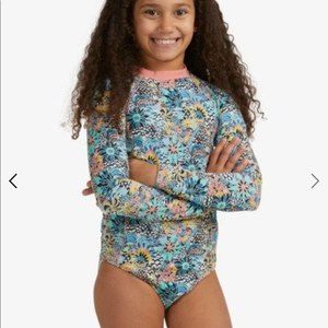 ROXY x LIBERTY Marine Bloom Long Sleeve UPF 50 Rashguard Sz 12/L